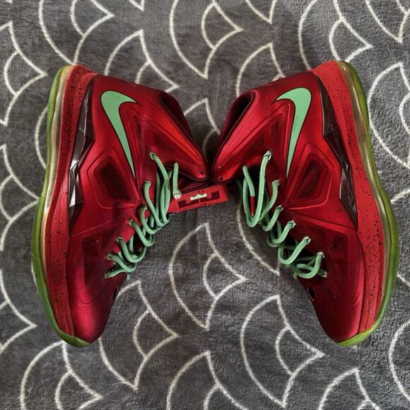 Nike LeBron 10 Christmas 2012 Red/Green OG Basketball Shoe Sz 10.5 main image 4